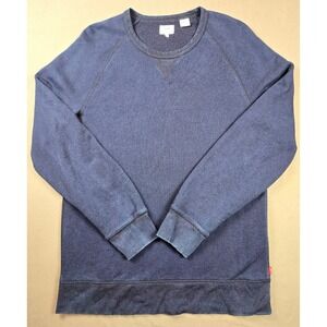 Levi's Mens Crewneck Sweatshirt Blue Raglan Sleeve Pullover Size M